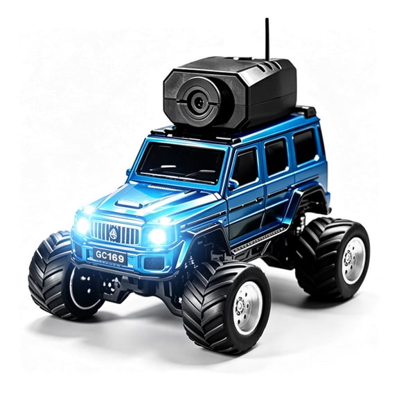 1/64 Scale Mini FPV Off-Road RC Car with Magnetic Detachable Camera, 2.4G & App Dual Control 3-Rate RC Rock Crawler with LED Headlights for Adults