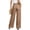 Camel, variant on Linen Pants Women Palazzo High Waisted Loose Business Pants Slacks Straight Button Down Travel Pants with Pockets,Gray M