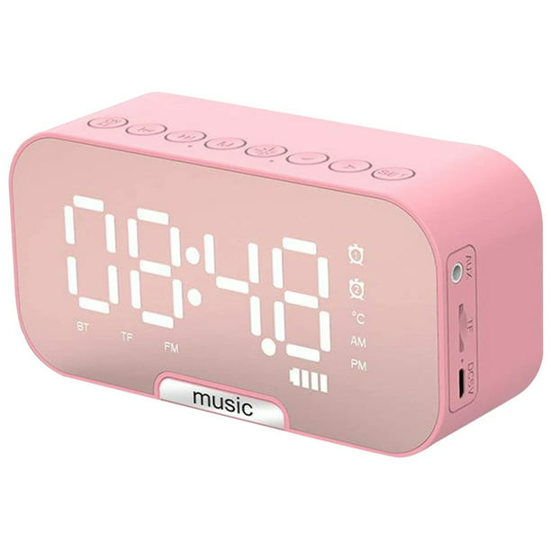 oppervlakte Groene bonen salaris Digital Alarm Clock Radio, 5.5” Large LED Display with 3 Brightness Dimmer,  Dual Alarms, FM Radio, Bluetooth Speaker Clock for Home Bedside Bedroom -  Walmart.com