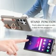 thumbnail image 3 of for Samsung Galaxy S25 Ultra Wallet Case with Elastic Card Holder & 360° Rotatable Ring Stand, Vintage PU Leather Kickstand Slim Fit Shockproof Cover with Shoulder Strap - Gray, 3 of 11
