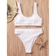 thumbnail image 5 of Gibobby Conjunto de Bikini para Mujer Bikini de playa sexy para mujer Traje de baño de playa Traje de baño de moda Conjunto de dos piezas(Blanco,CH), 5 of 5