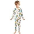 thumbnail image 3 of joogoo Parrots Coconut 2 Piece Long Sleeve Tee and Pants Cotton Pajama Set 6Y, 3 of 7