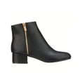 thumbnail image 2 of Women's Chunky Heel Boots Side Zipper Short Boots Chunky Heeled Fashion Boots Low Heel Ankle Booties, 2 of 4