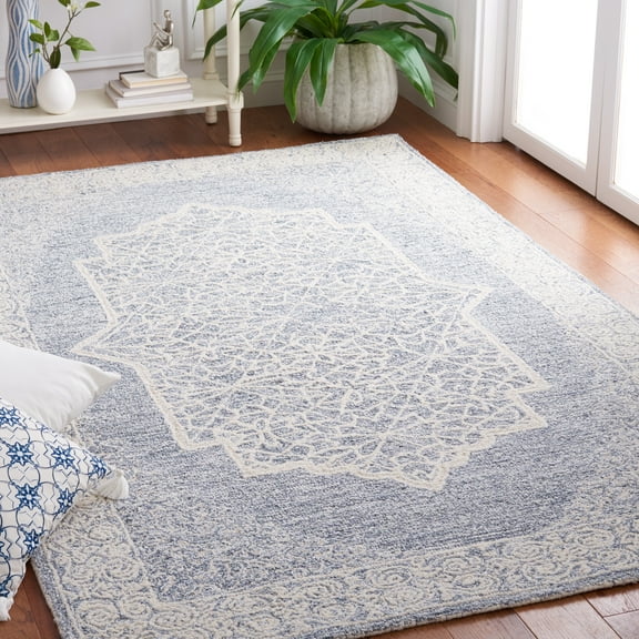 SAFAVIEH Abstract Aurbree Oriental Area Rug, Ivory/Blue, 5' x 8'