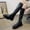 Black, variant on Babysbule Womens Shoes Women's Black Sleeve Thick Soled Knee Length High Tube Stretch Long Tube Knight Boots