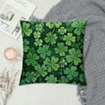 thumbnail image 2 of Creowell  Pillowcase St Patrick's Day Truck Green  Square Throw Pillow Covers Protector Pillow Sham Clover Green Leaves Spring Shamrock Pillow Case with Zipper, 2 of 5