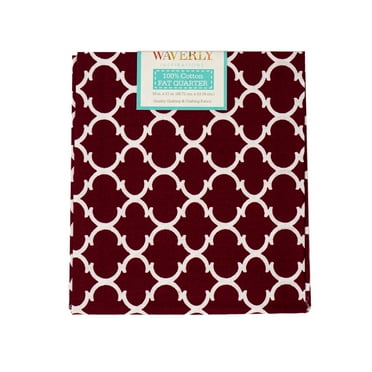 Waverly Inspirations, 100% Cotton, Sewing & Crafting, Curl Cranberry, Fat Quarter, Prints, 21 x 18