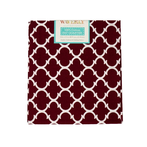 Waverly Inspirations, 100% Cotton, Sewing & Crafting, Curl Cranberry, Fat Quarter, Prints, 21 x 18