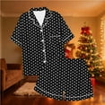 thumbnail image 7 of ABATAB 2 Piece Pajamas Set for Women Button down Summer Sleepwear Short Sleeve Comfy Pjs Loungewear Outfits, 7 of 7