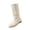 Beige, variant on Willtoo Womens Slouch Mid Calf Boots Low Heel Comfort Casual Boots Vintage Round Toe Fall Winter Booties with Side Zip