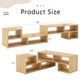 thumbnail image 6 of 2 Pieces Cube TV Stand,Free Combination Gaming Entertainment Center Media Stand,Open Storage Bookcase Shelf for Living Room,2 Shelf Bookcase L-Shaped TV Console Stand,with Dimensions of 47.2*12*13.4., 6 of 24
