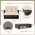 thumbnail image 2 of Gymax Rattan Daybed Lounge w/ Retractable Top Canopy Side Tables Cushions Off Patio Beige, 2 of 4