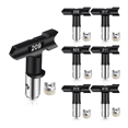 thumbnail image 1 of 6Pcs Sprayer Tips , Reversible Air-Less Spray Tip Black, Air-Less Paint Sprayer Tips Parts (209 211 313 415 517 623), 1 of 8