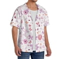 thumbnail image 4 of Xecao offers the Retro Floral for Men's Casual Short-sleeved Shirt, a button-up collared shirt with a pocket, perfect for beach vacations and yacht travel in the 3X-Large size., 4 of 7