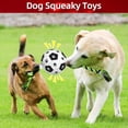 thumbnail image 4 of Juguete De Pelota De Fútbol Para Perros, Juguete Interactivo Para Perros Con Cuerda Y Correas De Algodón Para Tira Y Afloja, Pelota De Felpa Para Cachorros Al Aire, 4 of 7