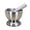 Large without cover, variant on ANXPTIME Pedestal Bowl Garlic Press Pots Metal Pestle Herb Spice Garlic Grinder Crusher