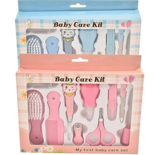 KailexBaby Portable Baby Healthcare and Grooming Kit, Nail Clippers, Hair  Brush, Comb, Scissors for Girls - Pink