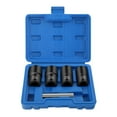 thumbnail image 1 of yeacher 5-Piece Reverse Thread Socket Set with Anti-Slip Design for Removing Damaged/Rusty/Stripped Nuts, Includes 17mm, 19mm, 21mm, 22mm Sockets, Iron Bar, and Blue Storage Case, Chrome-Vanadium, 1 of 6