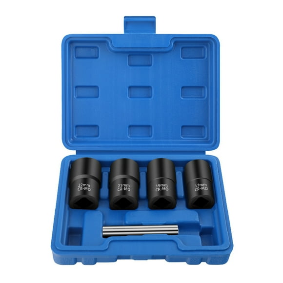 5Pcs Stripped Nut Remover Nut Extractor Socket Set 1/2'' Extraction