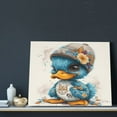 thumbnail image 3 of Zufioo Cute Sunflower Blue Duck Print Canvas Decorative Painting with Solid Wood Frame Art Decoration, Suitable for Home and Office Wall Decoration, 3 of 6