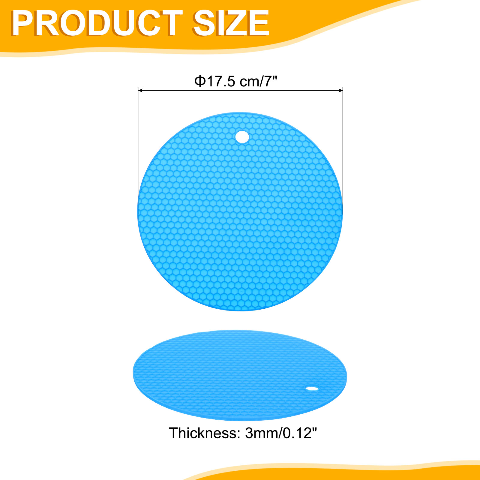 Unique Bargains Non-Slip Silicone Jar Opener Pads Texture Can Opener Blue