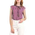 thumbnail image 1 of Unique Bargains Chemises d'Été à Manches Courtes à Nouer au Cou pour Femmes, 1 of 6