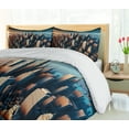 thumbnail image 5 of Ambesonne Cityscape Duvet Cover Set, Manhattan Panorama Urban, Calking, Blue and Pale Cinnamon, 5 of 6