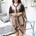 thumbnail image 6 of YZH Women Beach Cover Up Poncho Chiffon Bikini Top Scarf With Buttons Beachwear Fashion Summer Loose Cover For Beach Outings, 6 of 7