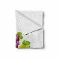 thumbnail image 2 of Vineyard Soft Flannel Fleece Throw Blanket, 3 Clusters of Ivy Burgundy Region Blending Fresh Agriculture Picture Artwork, Cozy Plush for Indoor and Outdoor Use, 50" x 60", Purple Green, by Ambesonne, 2 of 6