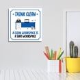 thumbnail image 2 of Square Plus Think Clean A Clean Workspace is a Safe Workspace Door or Wall Sign | Workplace Cleaning Signage - Medium, 2 of 8