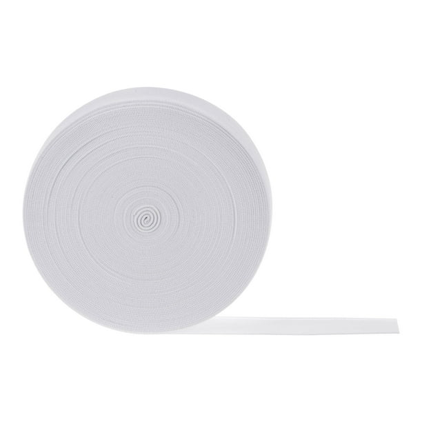 Bandas elásticas para coser Uxcell de 12 yardas, ancho de 0.79" para proyectos de bricolaje y manualidades, blanco