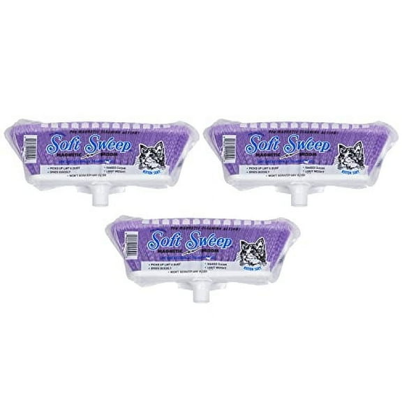 Soft Sweep Broom Heads Only (Violet, 6 Heads)