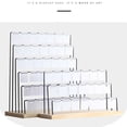 thumbnail image 1 of pitrice 3 Layer Earrings Stand Jewelry Display Organizer Earring Board Holder Hanging Pendent Multifunction Rack Table Dresser Black White, 1 of 6