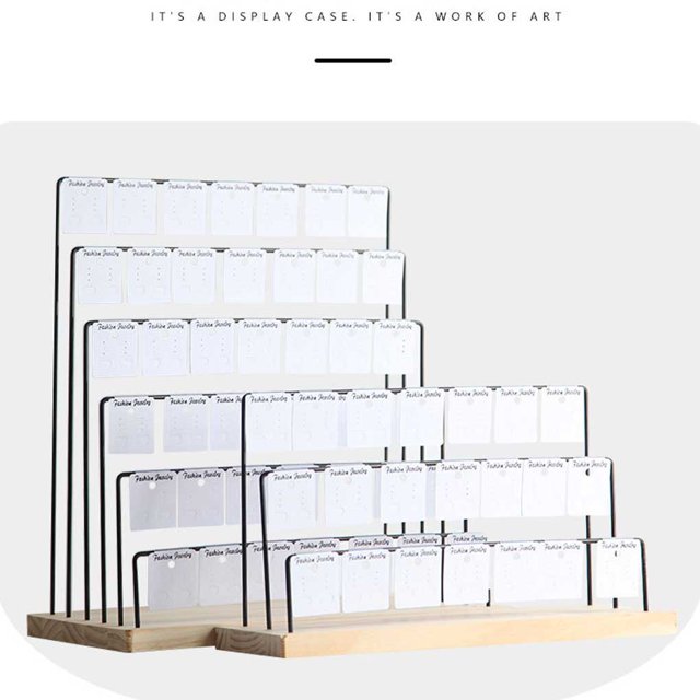 pitrice 3 Layer Earrings Stand Jewelry Display Organizer Earring Board Holder Hanging Pendent Multifunction Rack Table Dresser Black White