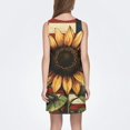 thumbnail image 4 of Women's Short Sleeveless Dress, Casual V-Neck Summer Outfit with Independence Day Print, Comfortable Fabric for Daily Wear,Earthy Yellow S, 4 of 5
