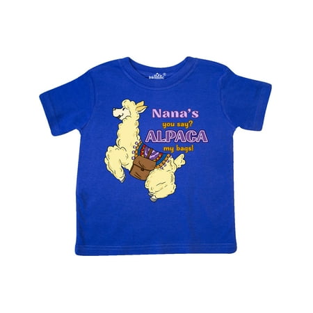 

Inktastic Cute Jumping Alpaca Nana s You Say ALPACA my Bags Gift Toddler Boy or Toddler Girl T-Shirt
