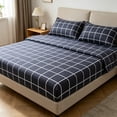 thumbnail image 2 of AuroraX King Fitted Bed Sheet Gray Fitted Sheets King Size, 2 of 6