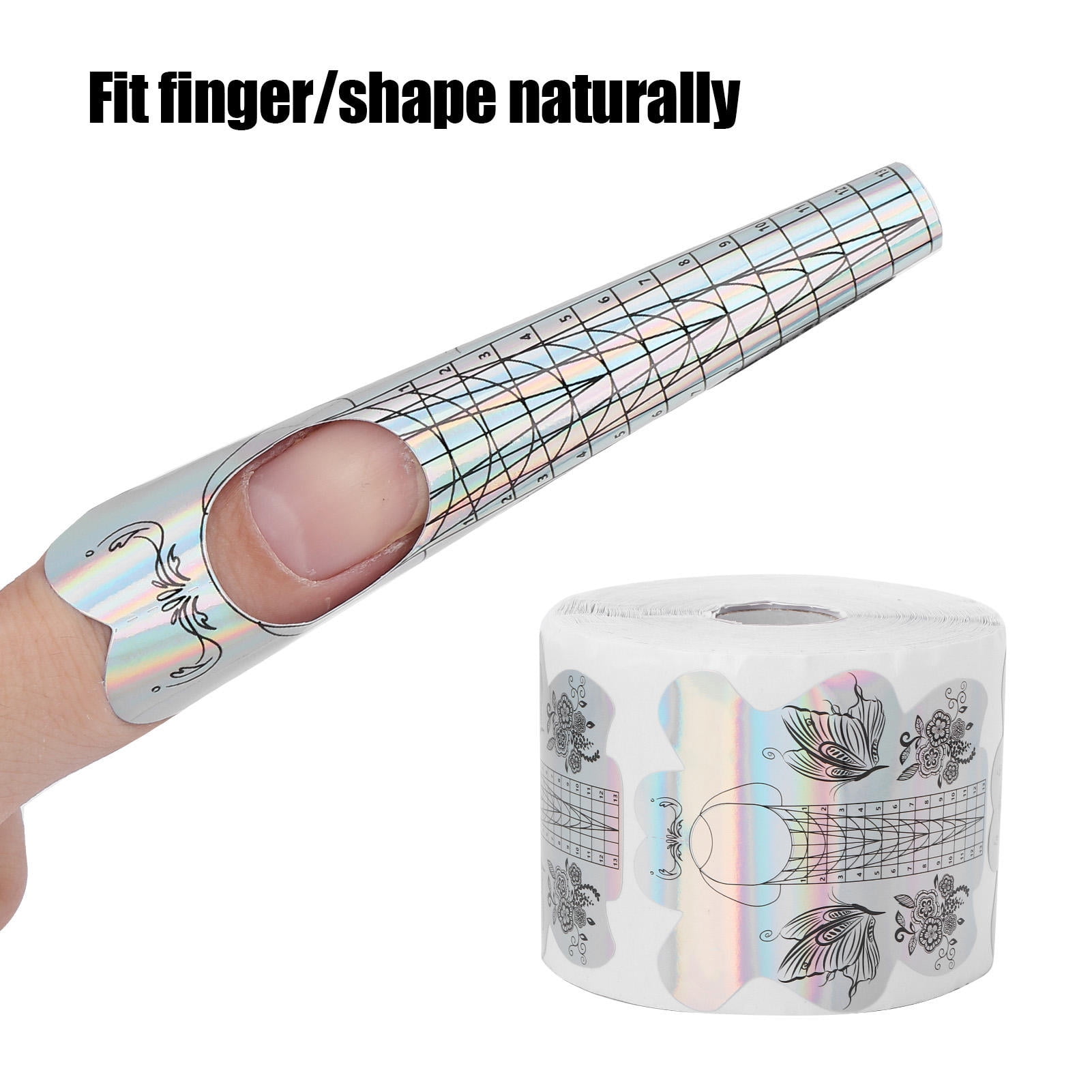 LAZIOEGR 300 Pcs Thick Self-Adhesive Nail Gel Forms – Moisture-Proof, Ideal for Salons & DIY, French & Nail Options