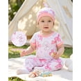 thumbnail image 5 of KIMI BEAR Newborn Baby Girl Layette Set 3-6 Months Shower Gift Sets 4 Packs Romper Pants Sets Long Sleeves Short Sleeves Bowknot Bodysuit with Hat Gloves 10pcs Pink, 5 of 7