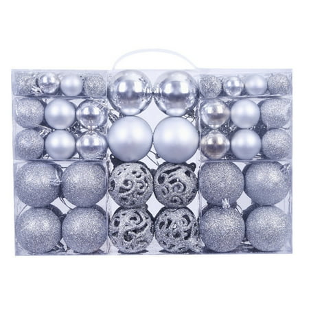 

Decor Store 100Pcs/Set Christmas Ball Ornaments Hanging Design Full of Vitality Vintage Style Shatterproof Christmas Ball Pendant Set for Home