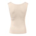 thumbnail image 4 of vigerkar Womens U Neck Shapewear Built-in Bra Tank High Strechy Sleeveless Slim Fit Tops Camisole Workout Tops (Beige, L), 4 of 7