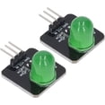 thumbnail image 4 of HUGFEGWE 10Pcs 10mm 3. 3V-5V LED Module Light Board Chip Bulb for Home DecorationPerfect for Creating Ambient Lighting LED Segment Displays (MRB050B Green) U2537-7177, 4 of 9