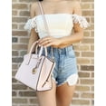 thumbnail image 7 of Michael Kors Avril Small Top Zip Satchel Crossbody Bag Powder Blush Pink, 7 of 7