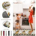 thumbnail image 6 of Kitchen Rugs Set of 2 Spring Sunflower Gnome Kitchen Mats Rugs Non Skid Washable Anti Fatiguee Black White Buffalo Plaid Water Absorption Doormat Carpet for Bedroom/Bathroom 17x30in+17x63in, 6 of 6
