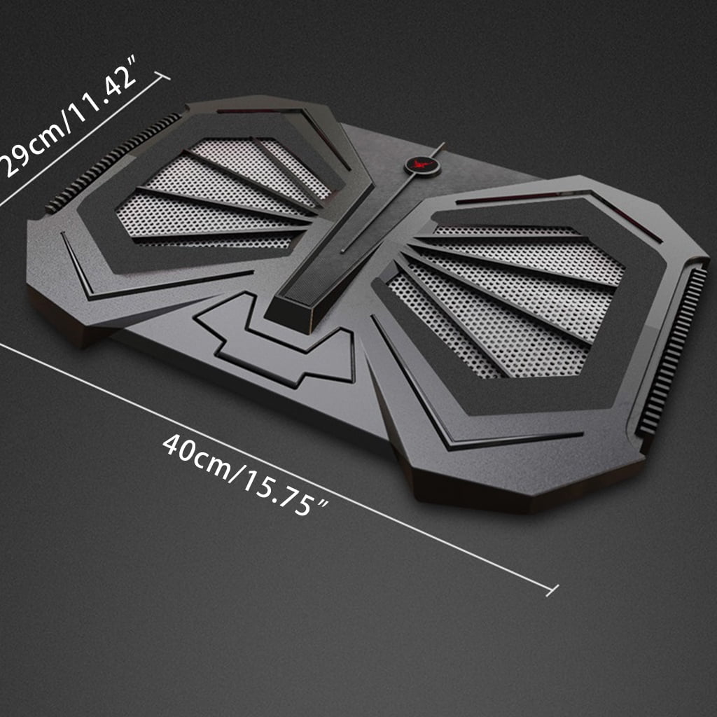 Laptop Cooler Fan Portable Notebook Cooling Base Dual Turbo RGB Fan for 11-16in