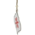 thumbnail image 4 of Northlight Wooden Bauble Christmas Ornament with Snowflake Design - 4.5" - White and Red, 4 of 4