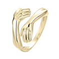 thumbnail image 1 of Anillo de personalidad de plata dorada Anillo abierto de abrazo de moda ajustable, ZefeiWu 8390606880369, 1 of 1