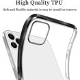 thumbnail image 4 of Compatible with iPhone 14 Pro Case Clear Ultra Transparent Shockproof Protective Cell Phone Case Non-Yellowing Flexible TPU Liquid Silicone Slim Thin Cover -Black, 4 of 7
