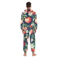 thumbnail image 4 of FORMRS Onesies Pajama for Adults Unisex Hoodie Winter Jumpsuit One Piece Sleepwear, Sizes S-2XL, Blue Apple Pattern, 4 of 7