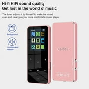 Portable MP3 Player, TFT Touch Bluetooth Walkman, 1.8-Inch Full Touch Screen Walkman(Pink No Card)